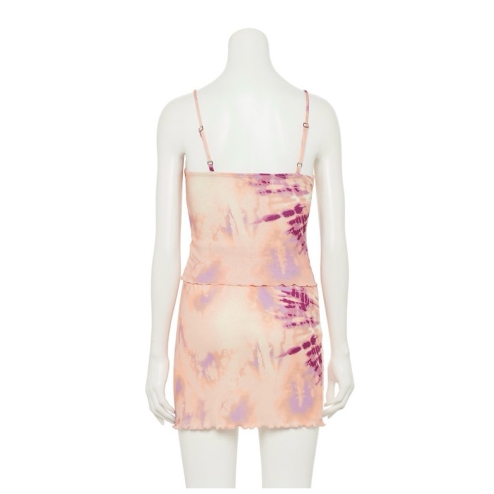 NWT Live To Be Spoiled Juniors' Emma Ribbed Cami Tie Dye Size XS Pink Purple - Picture 3 of 3